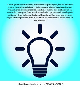 Light lamp sign icon. Idea symbol.
