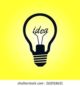 Light lamp sign icon. Idea symbol.