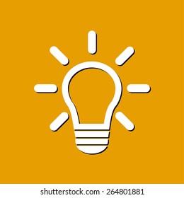 Light lamp sign icon. Idea symbol.