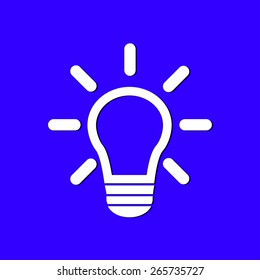 Light lamp sign icon. Idea symbol.