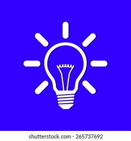 Light lamp sign icon. Idea bulb symbol.