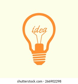 Light lamp sign icon. Idea symbol.
