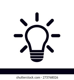 Light lamp sign icon. Idea symbol.