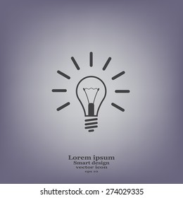 Light lamp sign icon. Idea symbol.