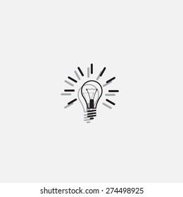 Light lamp sign icon. Idea symbol.