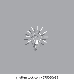 Light lamp sign icon. Idea symbol.