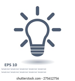 Light lamp sign icon. Idea symbol.