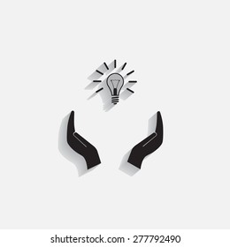 Light lamp sign icon. Idea symbol.
