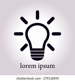 Light lamp sign icon. Idea symbol.