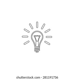 Light lamp sign icon. Idea symbol.