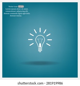 Light lamp sign icon. Idea symbol.