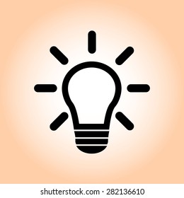 Light lamp sign icon. Idea symbol.