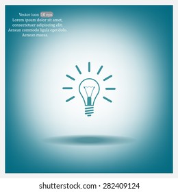 Light lamp sign icon. Idea symbol.