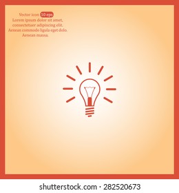 Light lamp sign icon. Idea symbol.