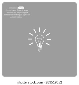 Light lamp sign icon. Idea symbol.