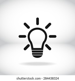 Light lamp sign icon. Idea symbol.