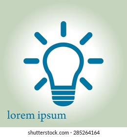 Light lamp sign icon. Idea symbol.