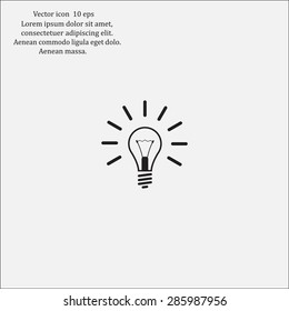 Light lamp sign icon. Idea symbol.
