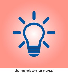 Light lamp sign icon. Idea symbol.