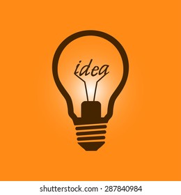Light lamp sign icon. Idea symbol.