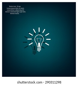 Light lamp sign icon. Idea symbol.