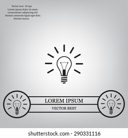 Light lamp sign icon. Idea symbol.