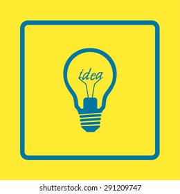 Light lamp sign icon. Idea symbol.