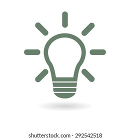 Light lamp sign icon. Idea symbol.