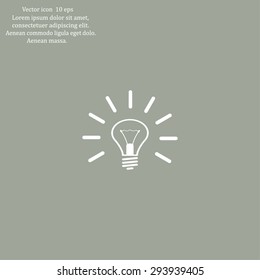 Light lamp sign icon. Idea symbol.