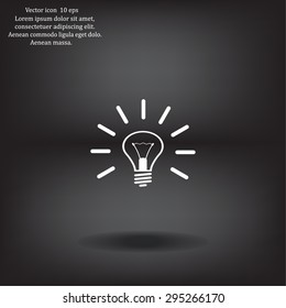 Light lamp sign icon. Idea symbol.