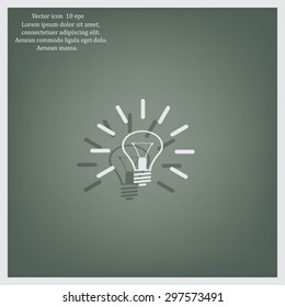 Light lamp sign icon. Idea symbol.