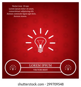 Light lamp sign icon. Idea symbol.
