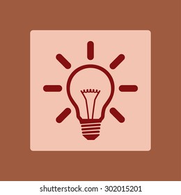 Light lamp sign icon. Idea bulb symbol.