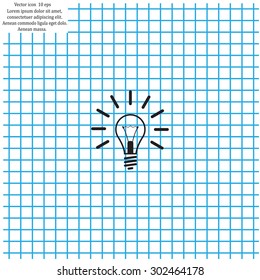 Light lamp sign icon. Idea symbol.