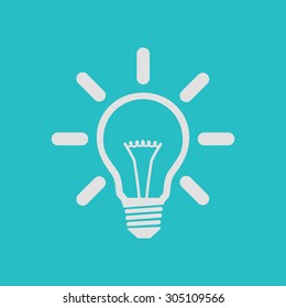 Light lamp sign icon. Idea bulb symbol.