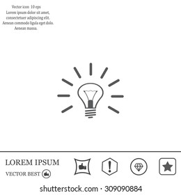 Light lamp sign icon. Idea symbol.