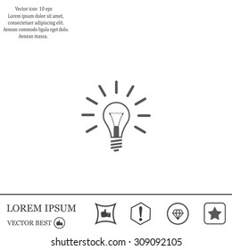 Light lamp sign icon. Idea symbol.
