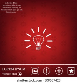 Light lamp sign icon. Idea symbol.