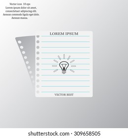 Light lamp sign icon. Idea symbol.