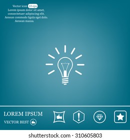 Light lamp sign icon. Idea symbol.