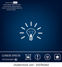 Light lamp sign icon. Idea symbol.