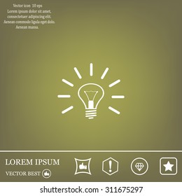 Light lamp sign icon. Idea symbol.