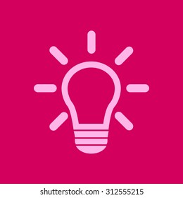 Light lamp sign icon. Idea symbol.