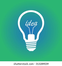 Light lamp sign icon. Idea symbol.