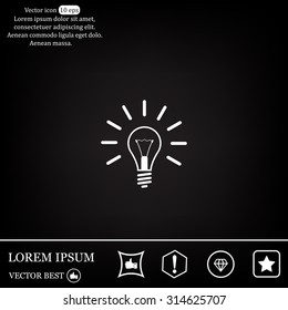 Light lamp sign icon. Idea symbol.