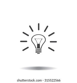 Light lamp sign icon. Idea symbol.