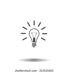Light lamp sign icon. Idea symbol.
