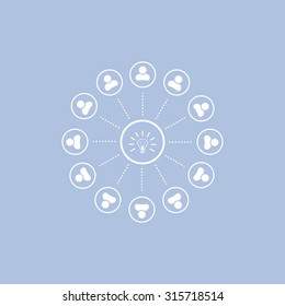 Light lamp sign icon. Idea symbol.