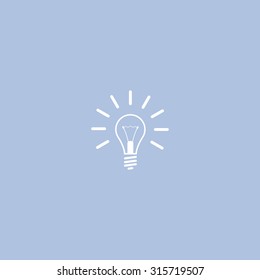 Light lamp sign icon. Idea symbol.