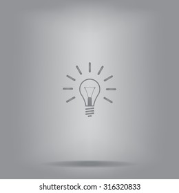Light lamp sign icon. Idea symbol.